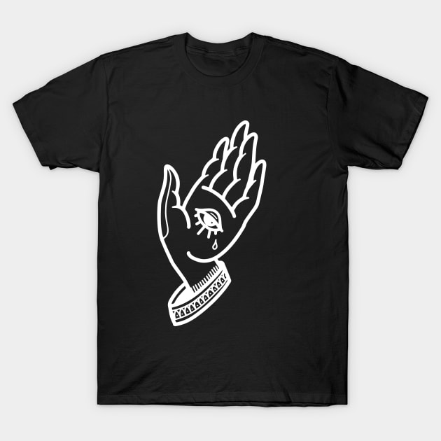 Hand and eye design T-Shirt by PLEBSONE